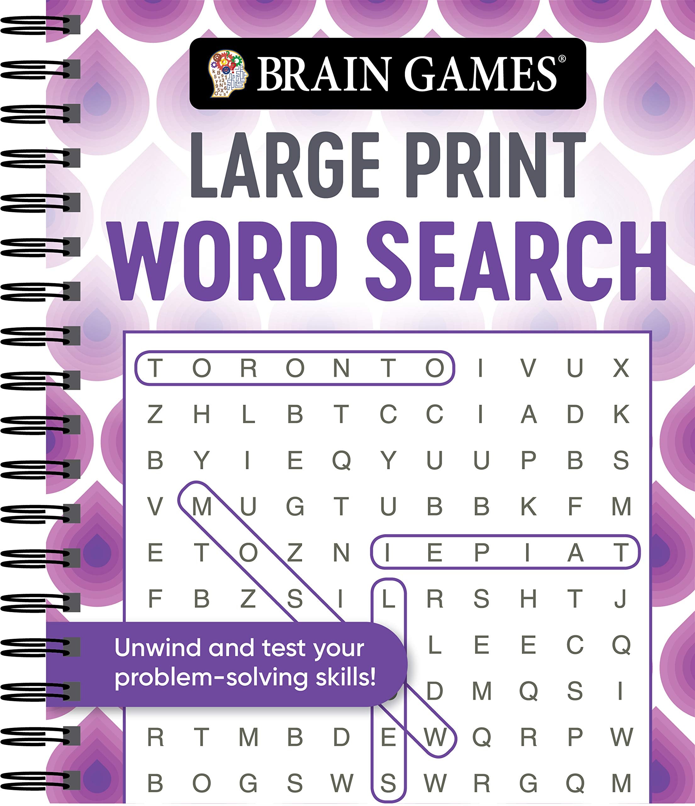 Brain Games  Large Print Word Search (Swirls),Used