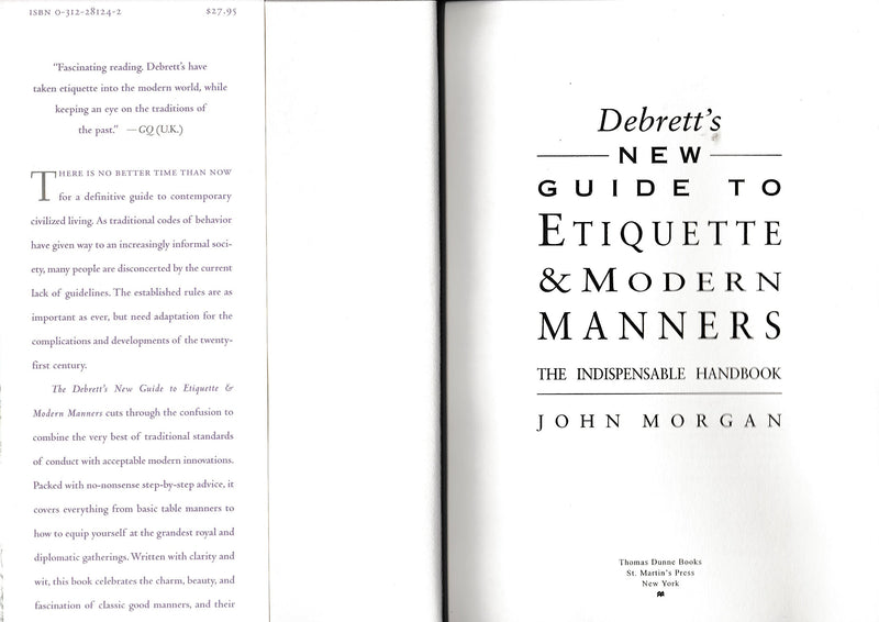 Debrett's New Guide to Etiquette and Modern Manners: The Indispensable Handbook,Used