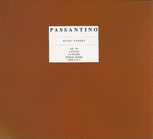 79. Spiral Book 8stave: Passantino Manuscript Paper (Passantino Music Papers),Used