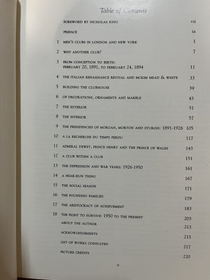 The Metropolitan Club Of New York,Used