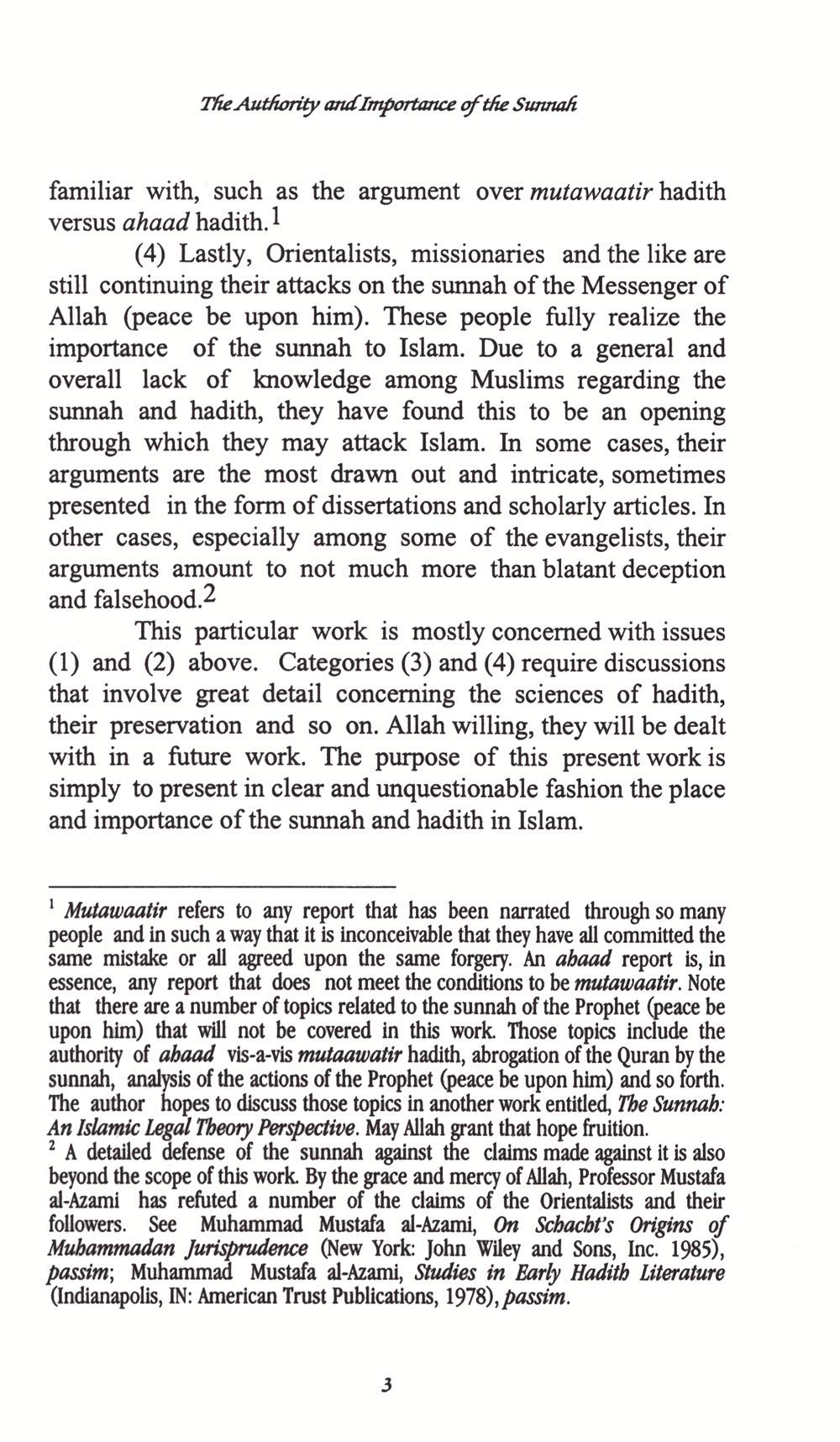 The Authority and Importance of The Sunnah (English and Arabic Edition),New