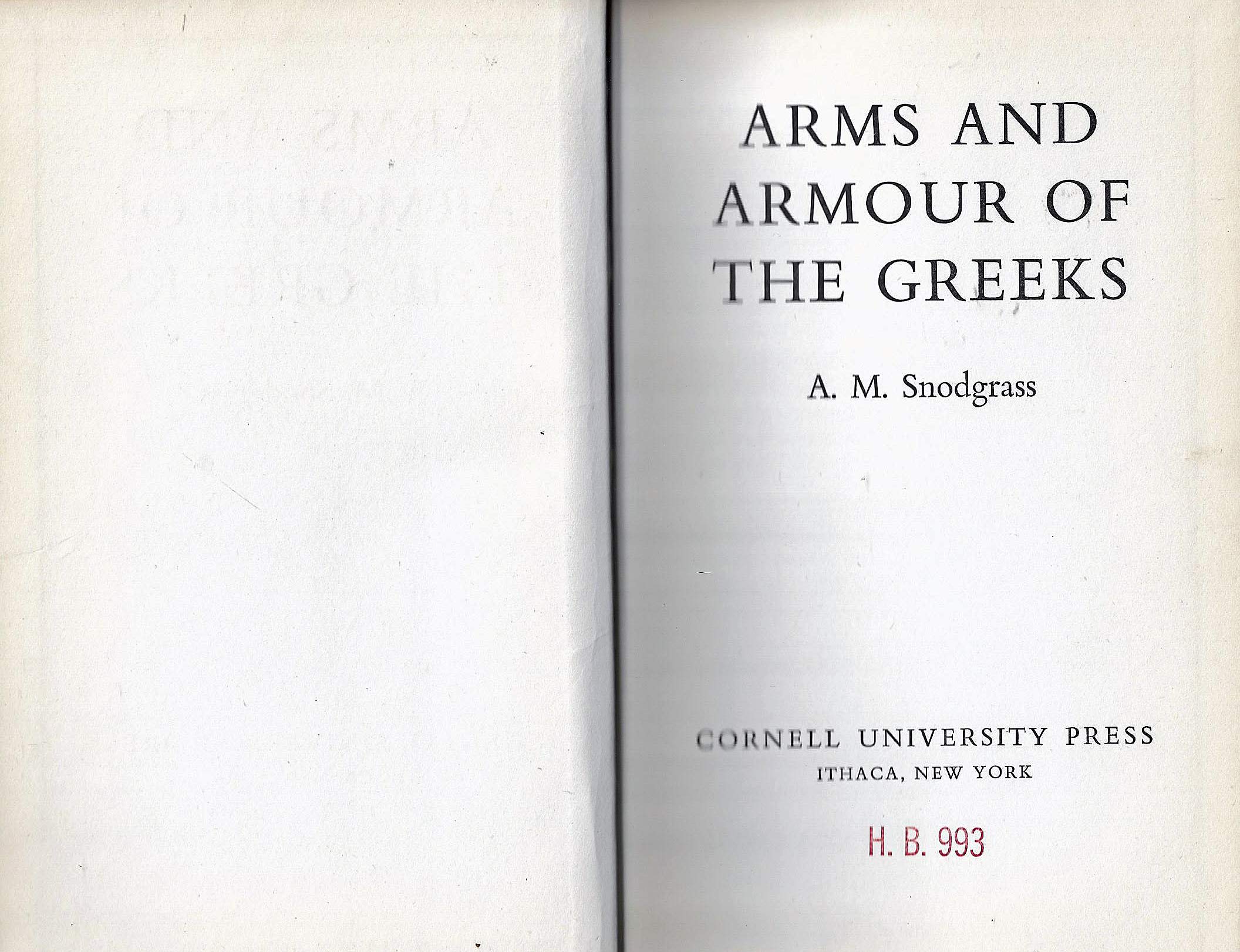 Arms and Armour of the Greeks,Used