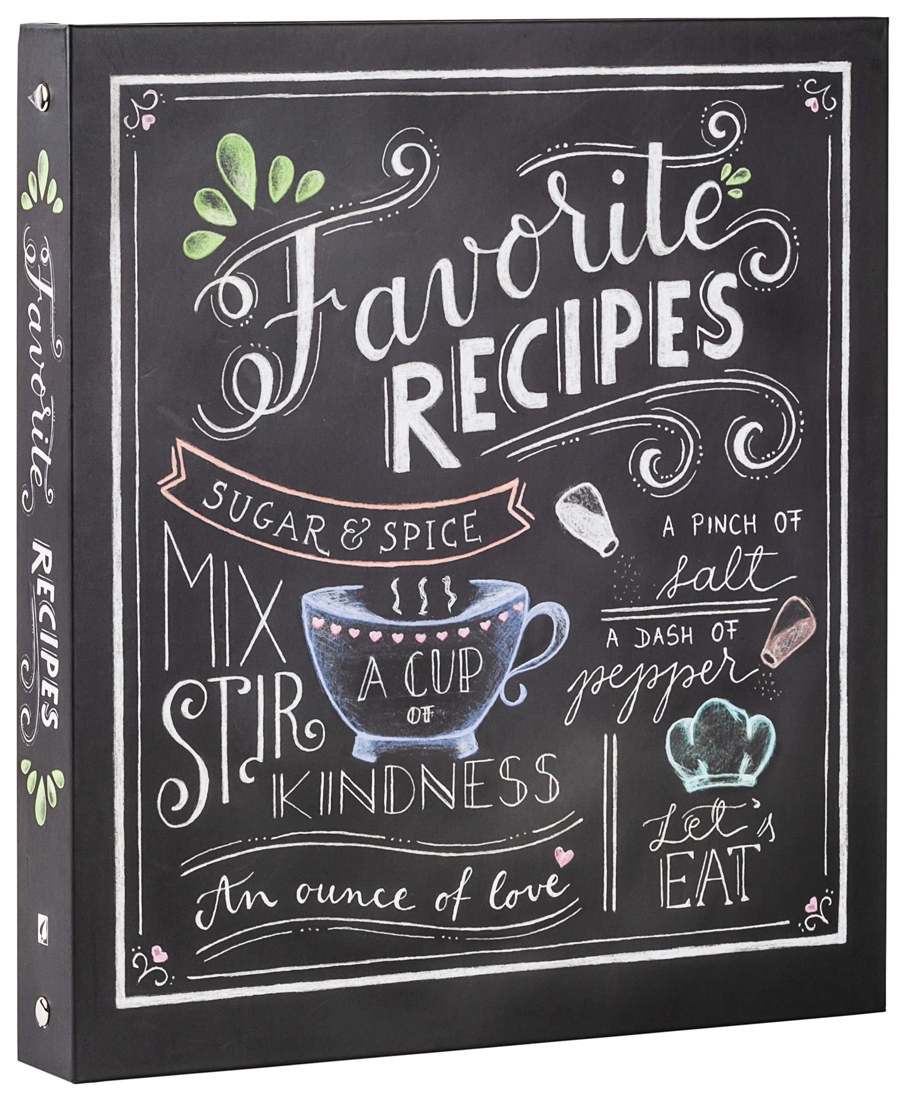 Deluxe Recipe Binder  Favorite Recipes (Chalkboard)  Write In Your Own Recipes,Used