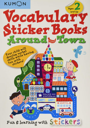 Kumon Vocabulary Sticker Books Around Town (Kumon Vocabulary Sticker Books),Used