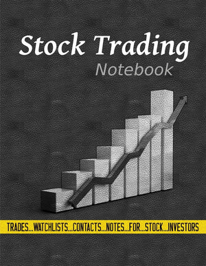 Stock Trading Notebook: Log Book For Value Stock Investors To Record Trades, Watchlists, Notes and Contacts,Used