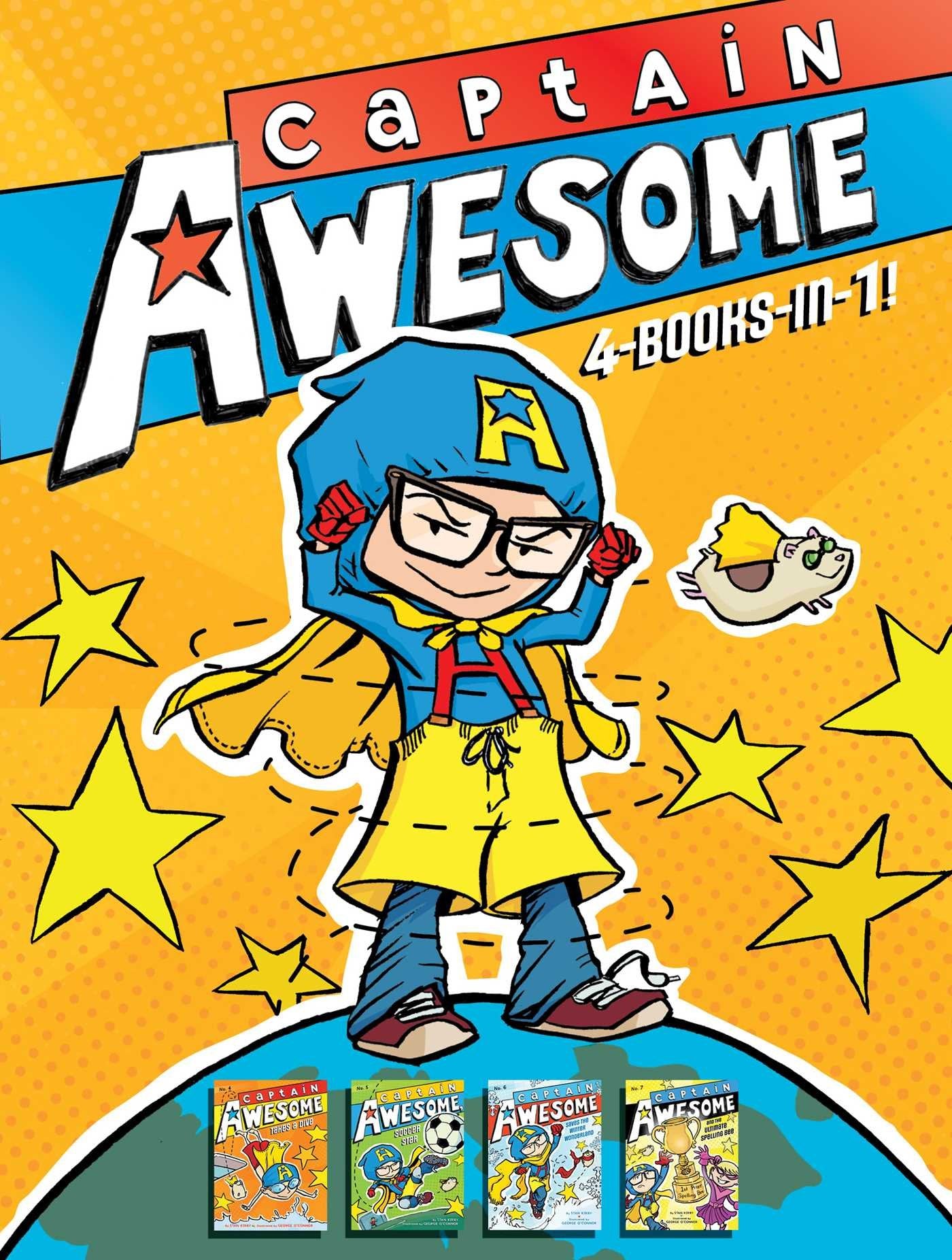 Captain Awesome 4Booksin1: Captain Awesome Takes a Dive; Captain Awesome, Soccer Star; Captain Awesome Saves the Winter Wonde,Used