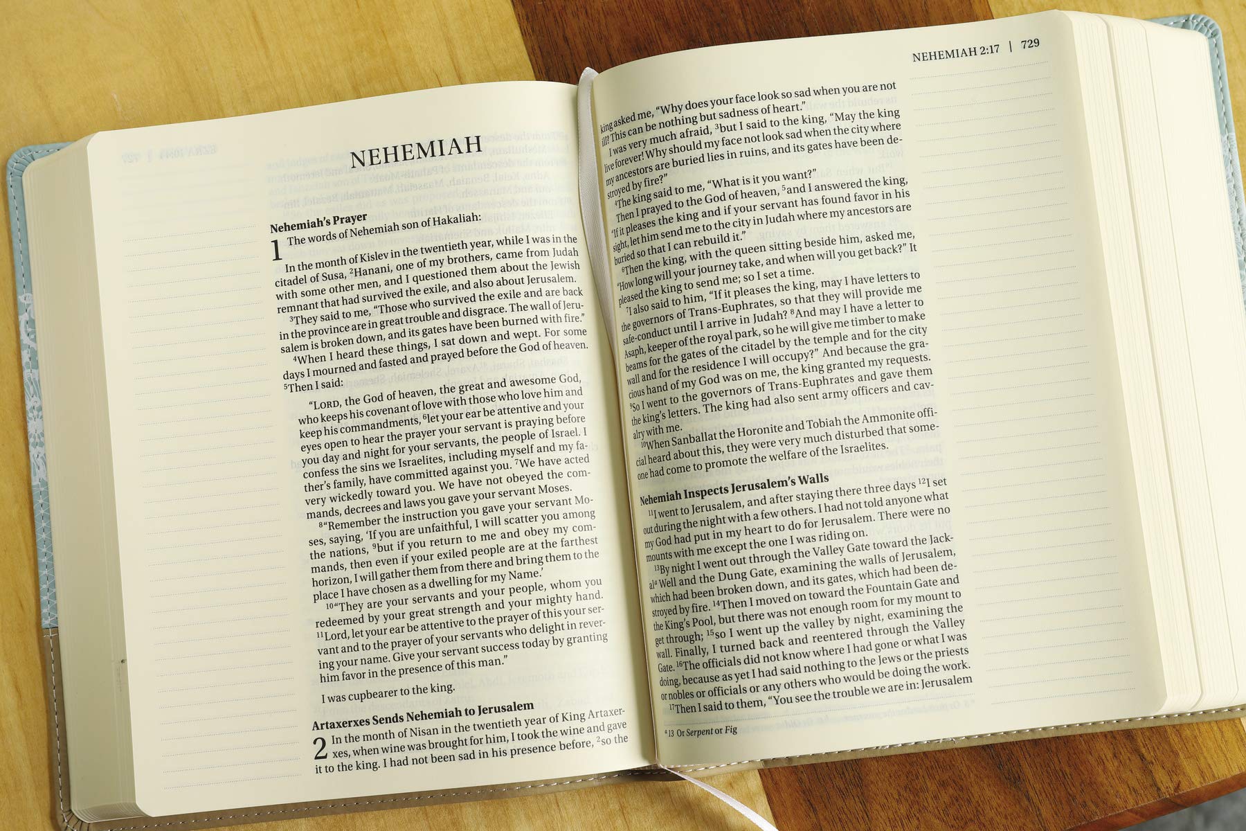 NIV, Journal the Word Bible, Large Print, Leathersoft, Teal/Tan: Reflect, Journal, or Create Art Next to Your Favorite Verses,Used