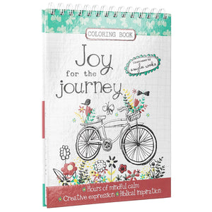 Joy for the Journey Wirebound Coloring Book  Hours of mindful calm, Creative Expression, Biblical Inspiration,Used