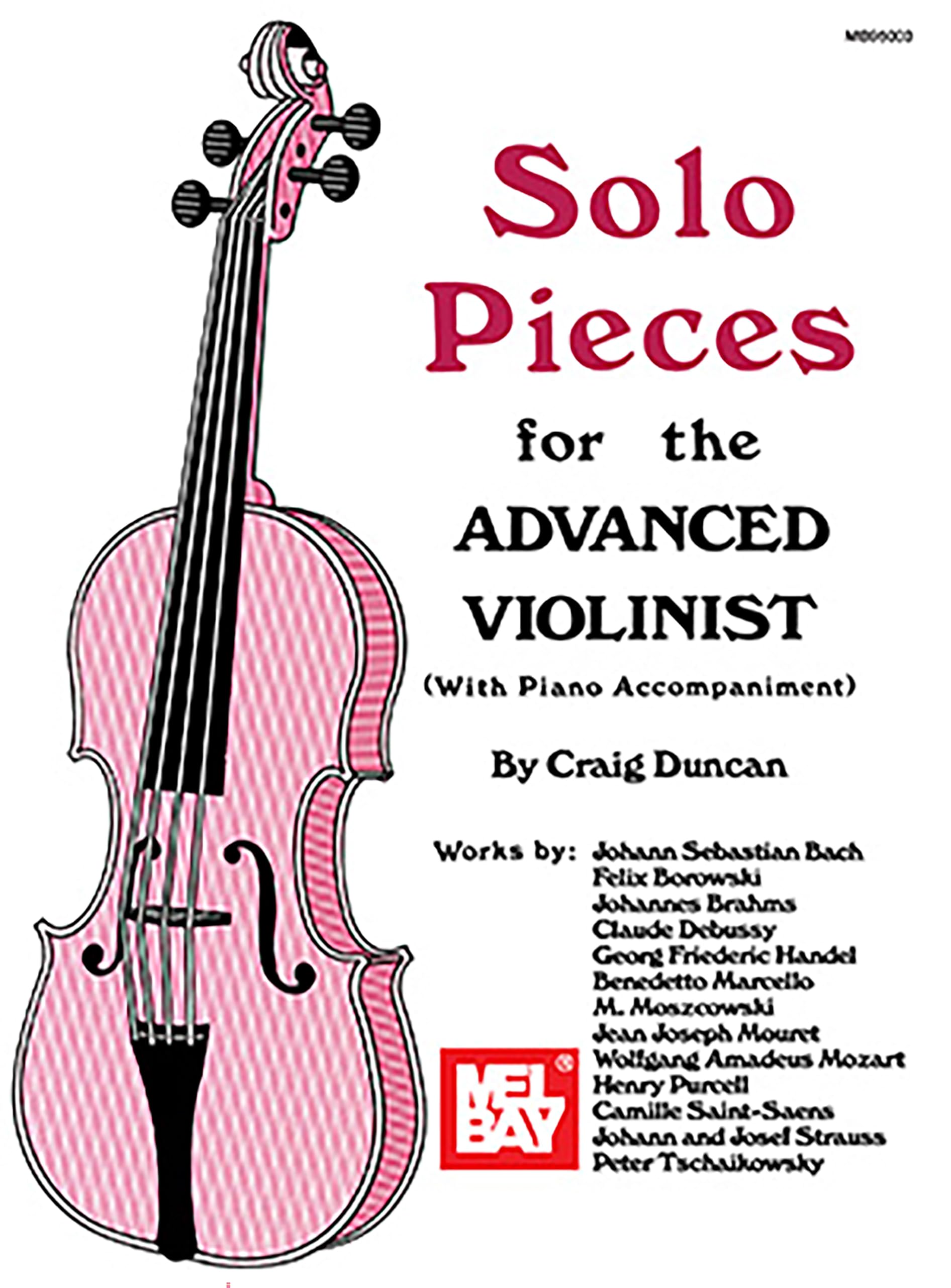 Solo Pieces For The Advanced Violinist With Piano Accompaniment -Like New