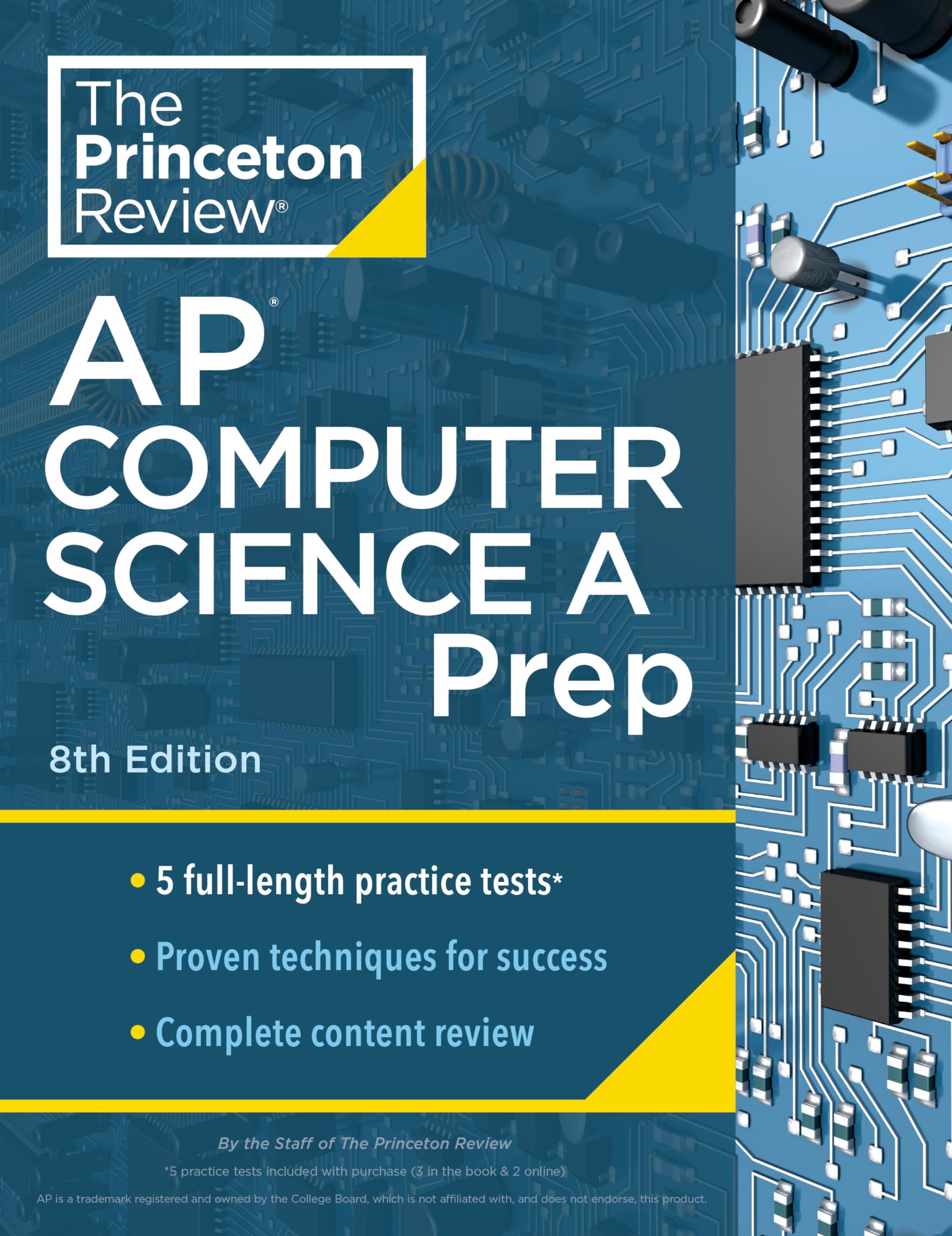 Princeton Review Ap Computer Science A Prep, 8Th Edition: 5 Practice Tests + Complete Content Review + Strategies & Techniques (,Used