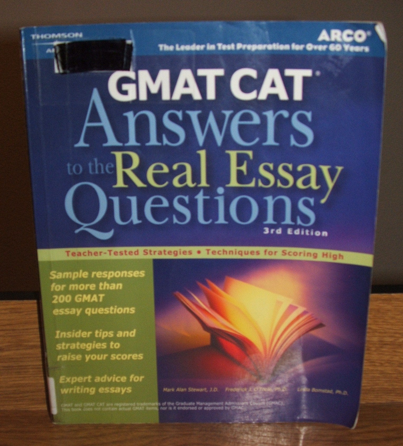 GMAT: Answers to the Real Essay Questions,Used