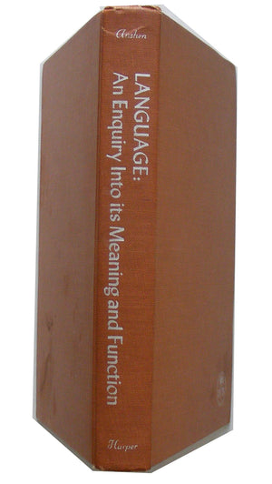 Language: An Enquiry into Its Meaning and Function (Her Science of Culture Series),Used