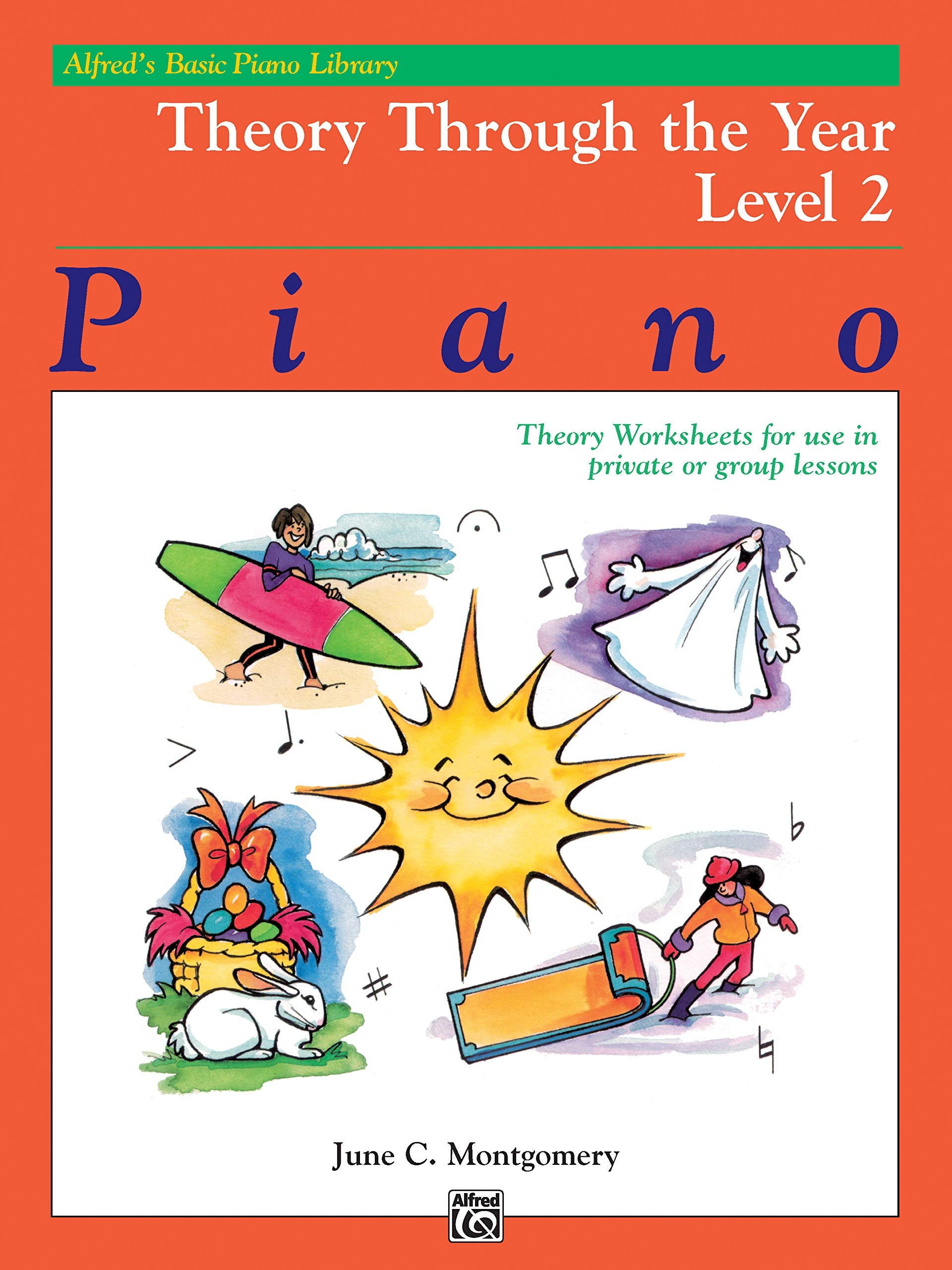 Alfred'S Basic Piano Library Theory Through The Year, Bk 2: Theory Worksheets For Use In Private Or Group Lessons (Alfred'S Basi,Used