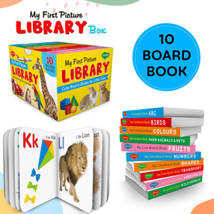 Toddlers Learning Library Box Set : Learning Board Book For Kids, My First Picture Library Box, Library Boxset Of 10 Board Books For Children (Board Book, Sawan)