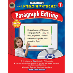 Paragraph Editing: Grade 1 (Interactive Learning),Used