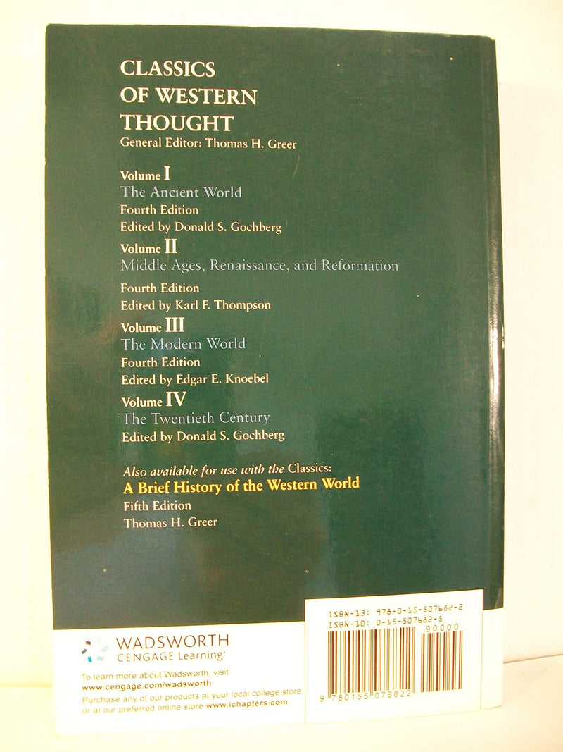 The Ancient World (Classics of Western Thought),New