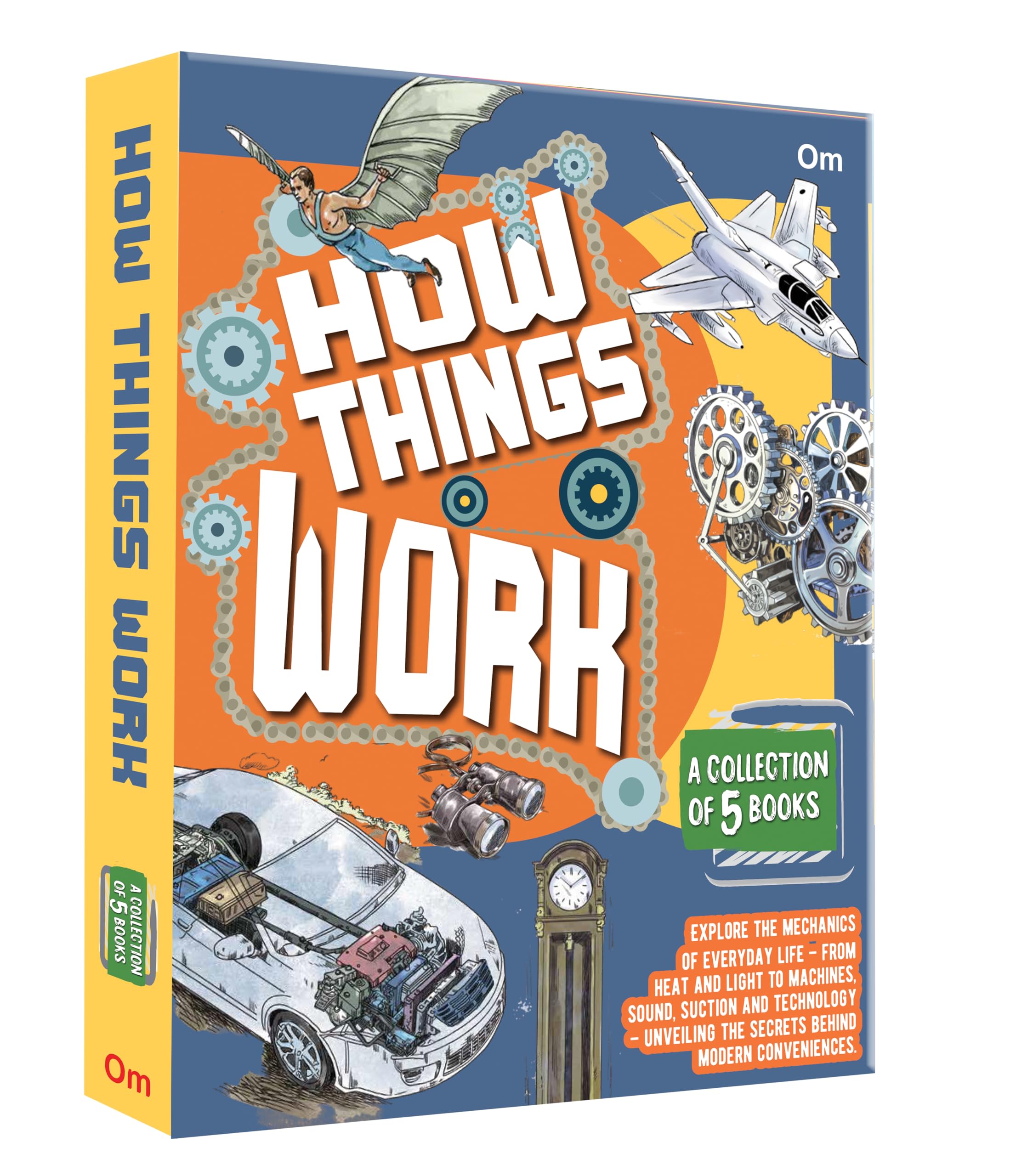 How Things Work: Collection Of 5 Books Boxset | Technology, Machines, Light, Sound And Computers And Heat And Temperature | Science, Technology, And ... Encyclopedia | Stem | Curiosity And Discovery