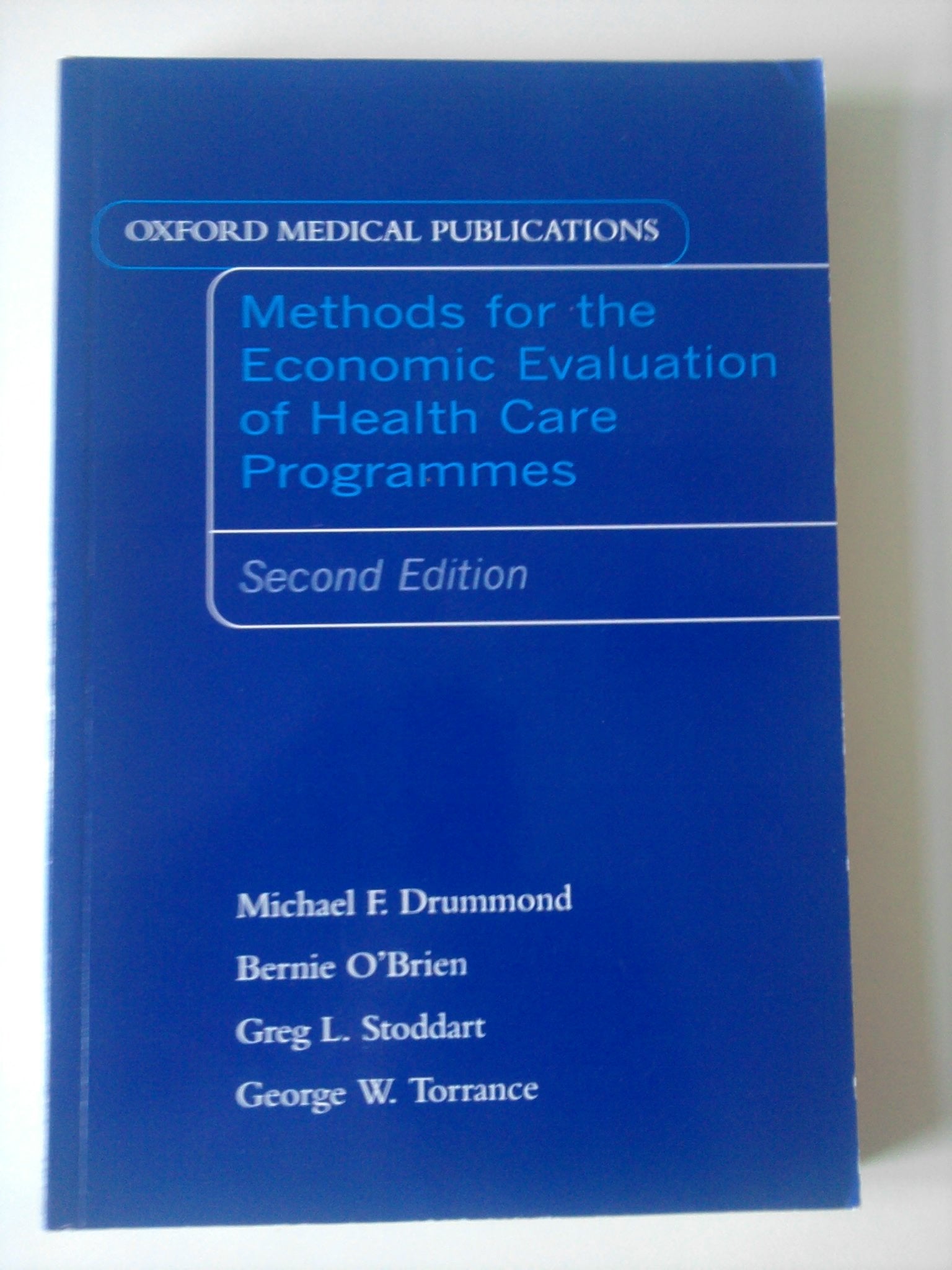 Methods For The Economic Evaluation Of Health Care Programmes,Used
