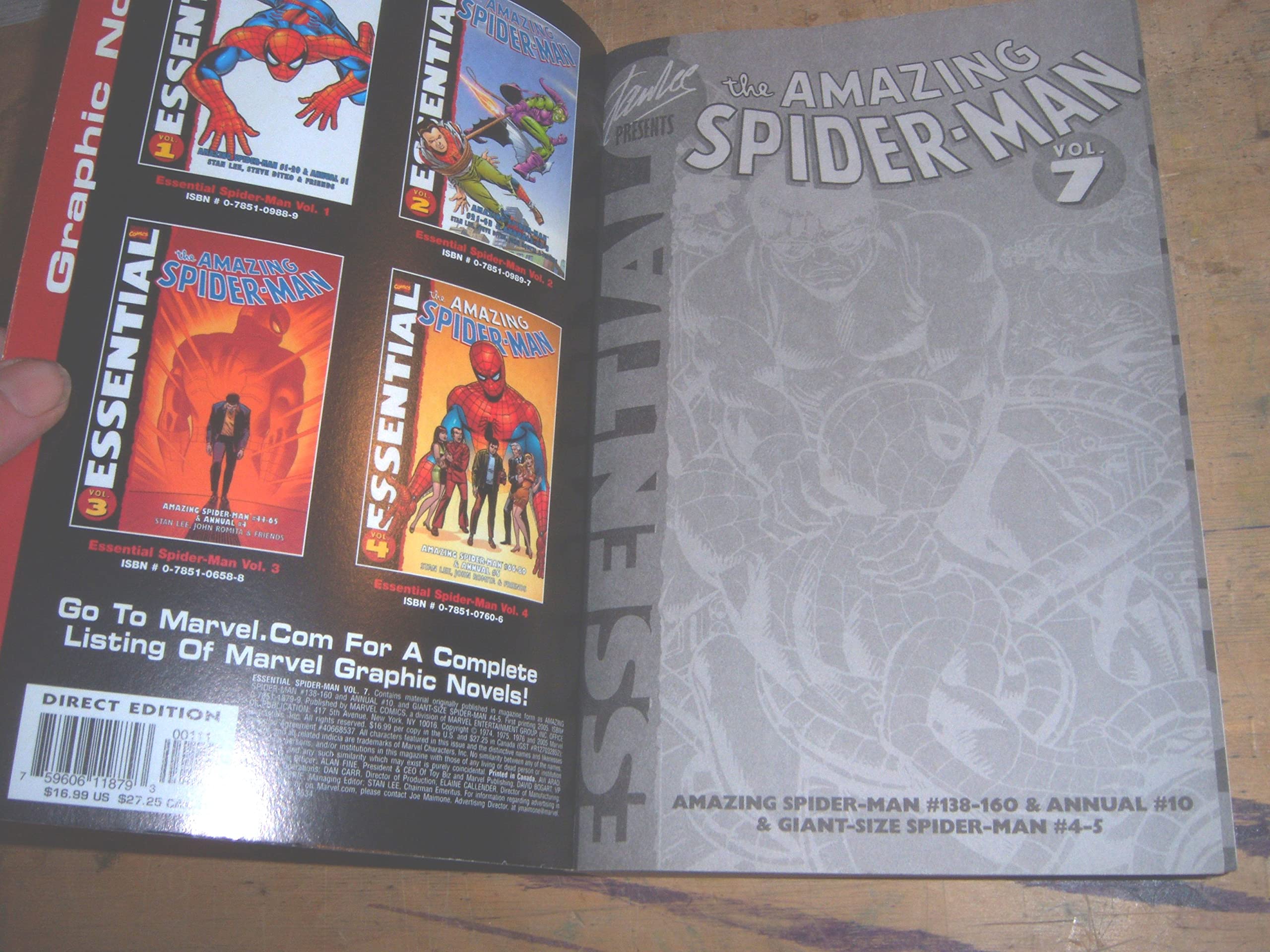 Essential Amazing Spiderman, Vol. 7 (Marvel Essentials),Used