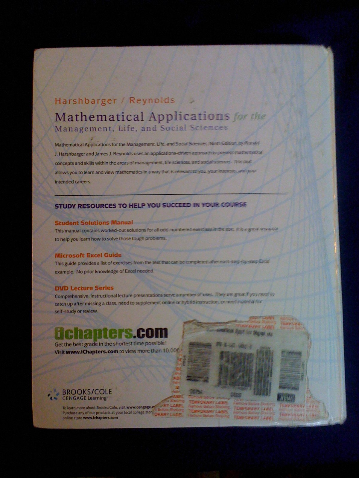 Mathematical Applications for the Management, Life, and Social Sciences (Available 2010 Titles Enhanced Web Assign),Used