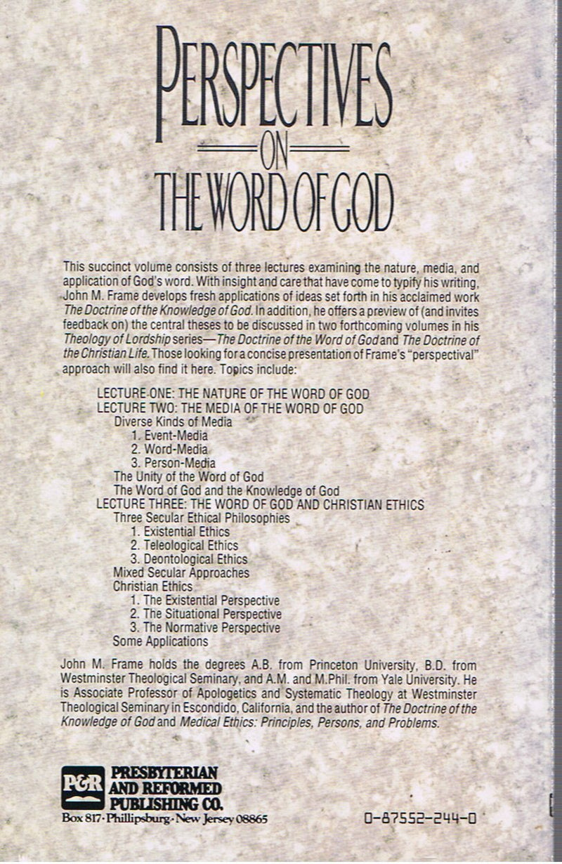 Perspectives on the Word of God: An Introduction to Christian Ethics,Used