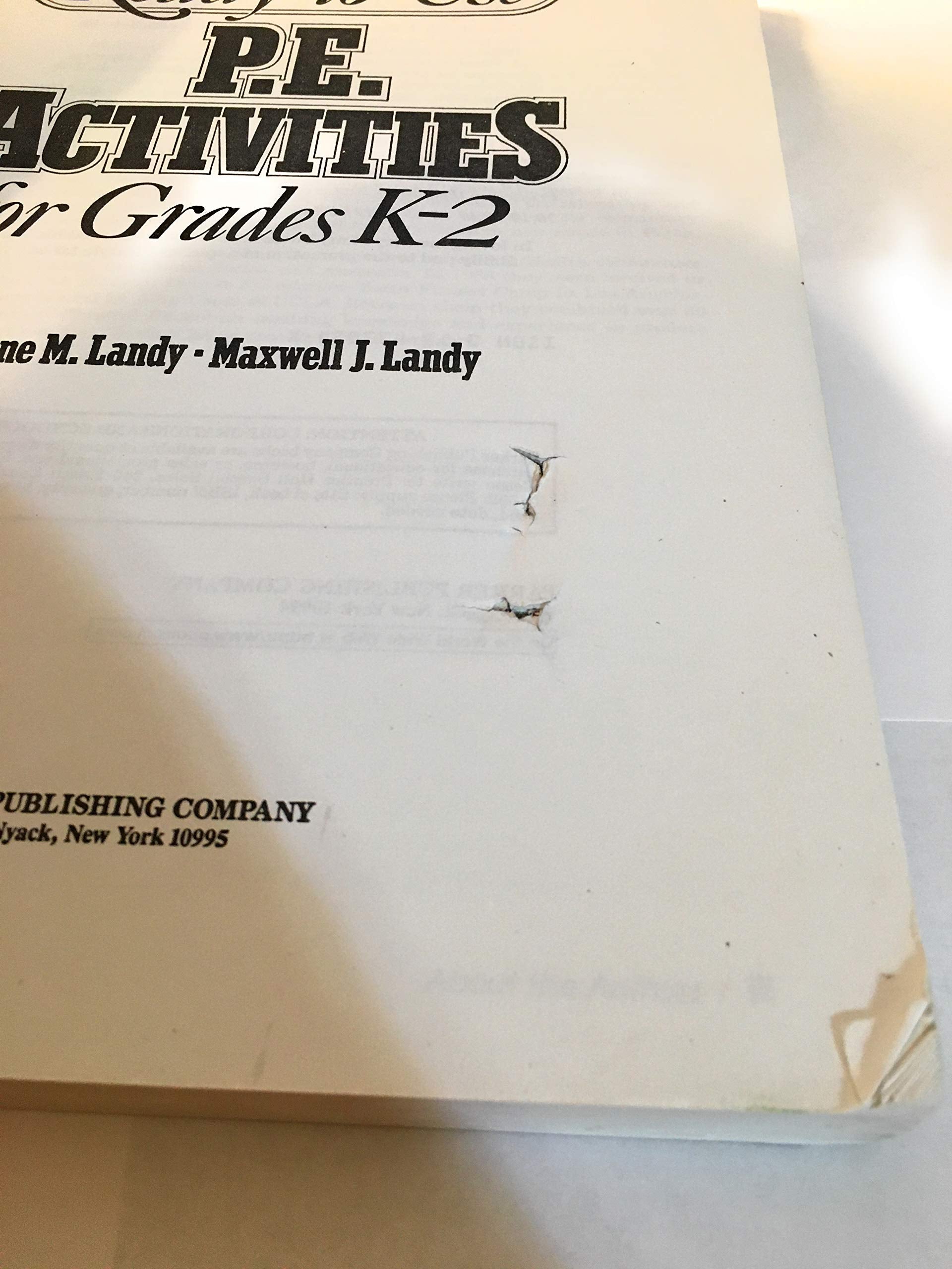 ReadytoUse Physical Education Activities for Grades K2,New