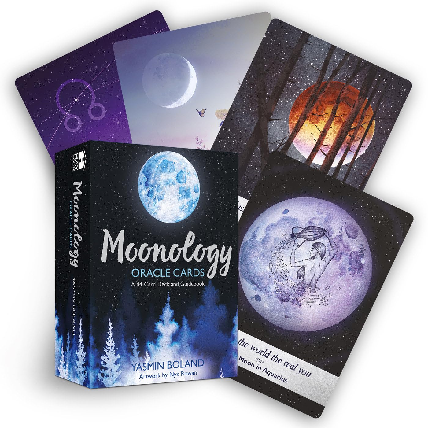 Moonology Oracle Cards: A 44Card Moon Astrology Oracle Deck and Guidebook,Used