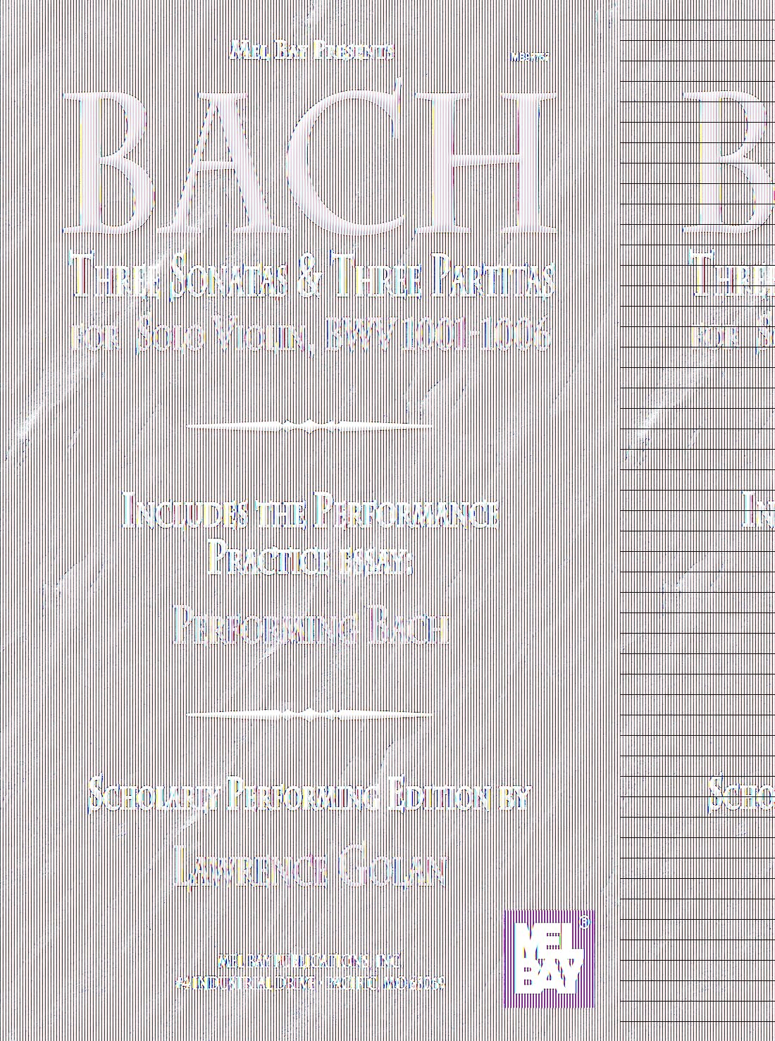 Bach: Three Sonatas And Three Partitas For Solo Violin: Bwv 10011006,New