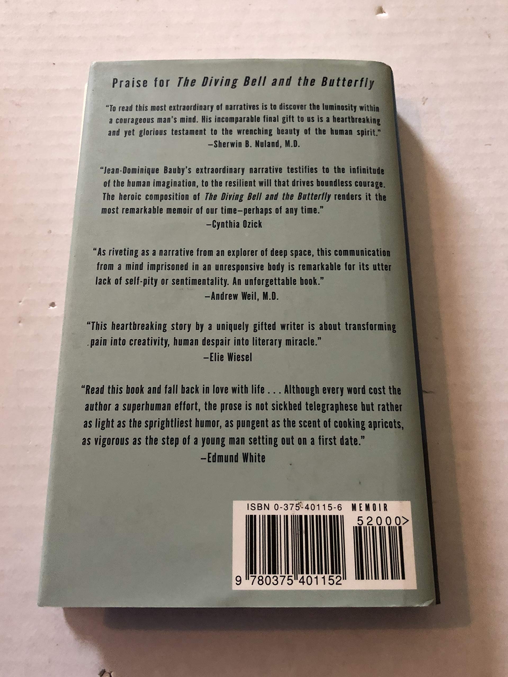 The Diving Bell And The Butterfly: A Memoir Of Life In Death,New