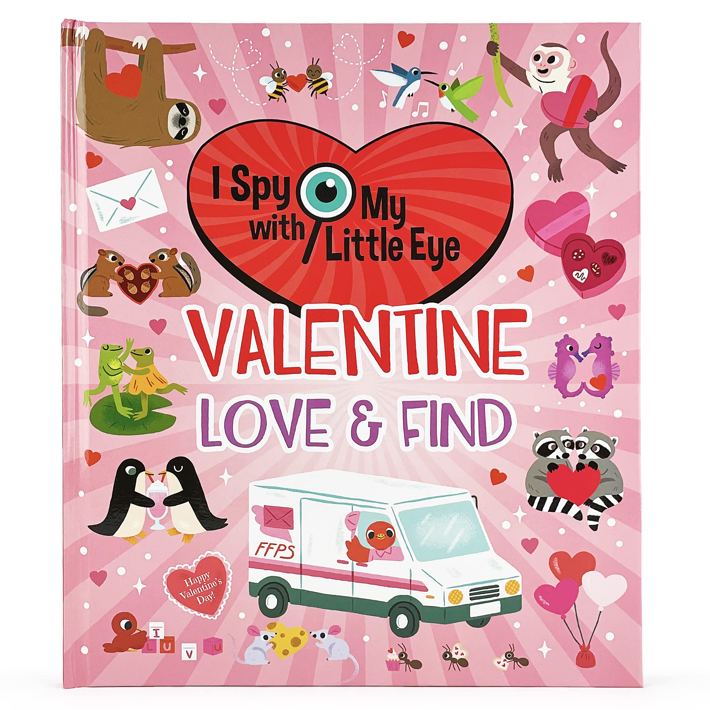 Valentine Love & Find  I Spy With My Little Eye Kids Search, Find, and Seek Activity Book, Ages 3, 4, 5, 6+,Used