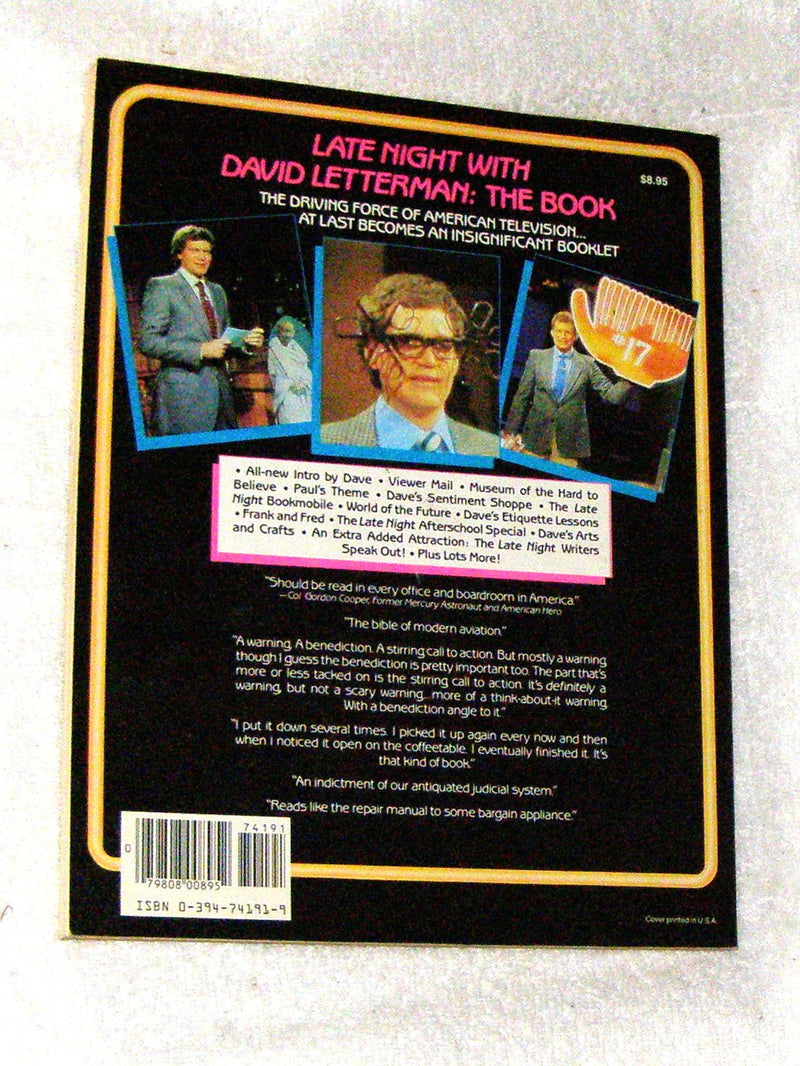 Late Night With David Letterman: The Book,Used