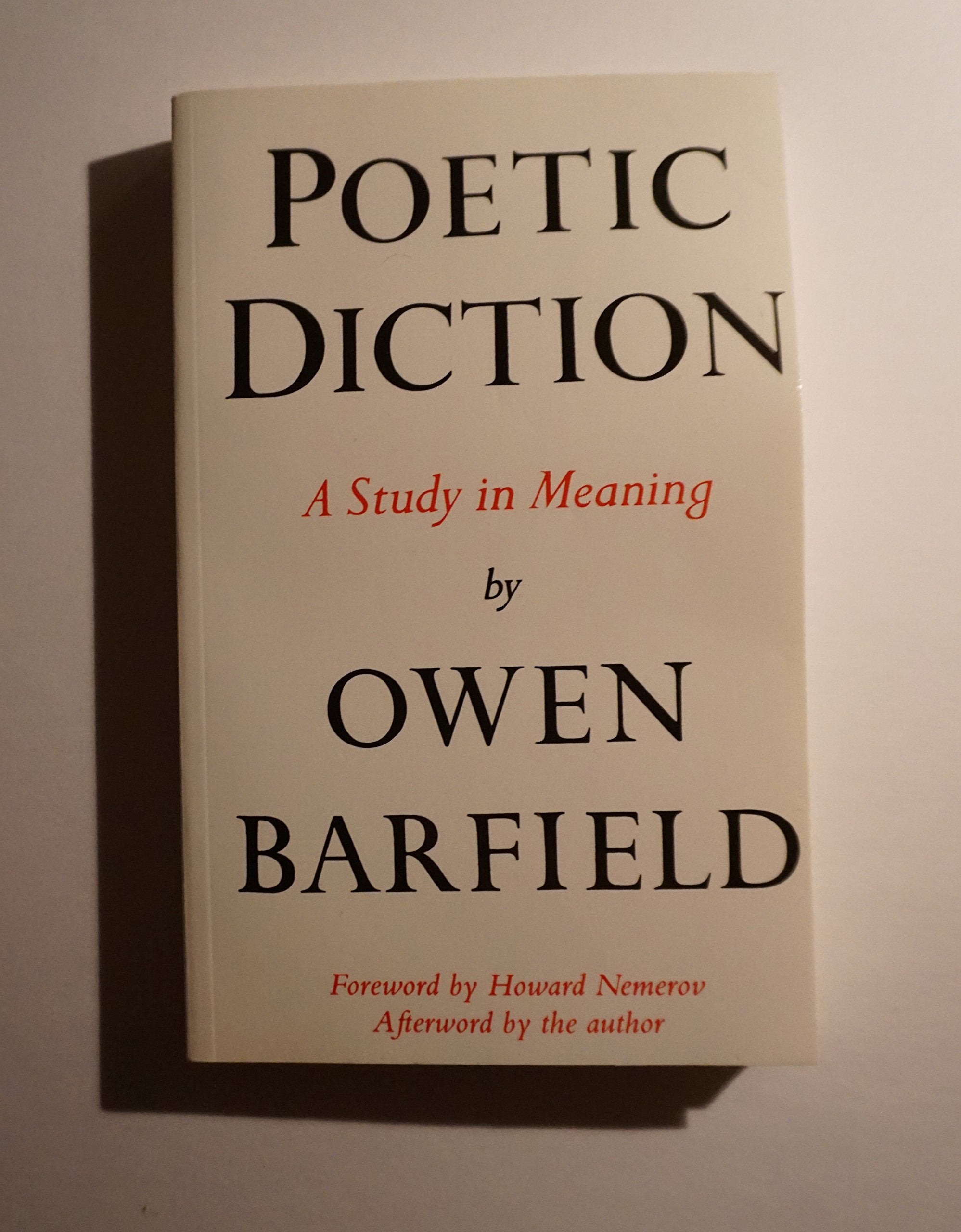 Poetic Diction: A Study In Meaning