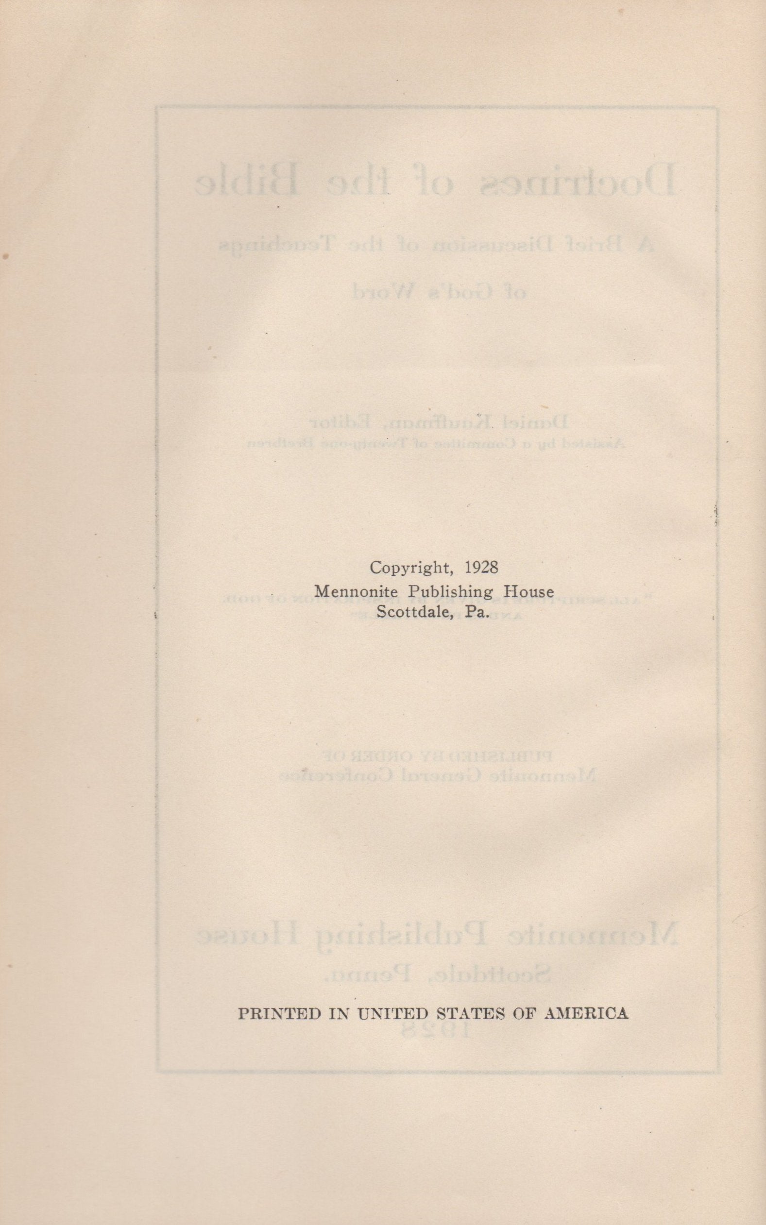 Doctrines of the Bible,Used