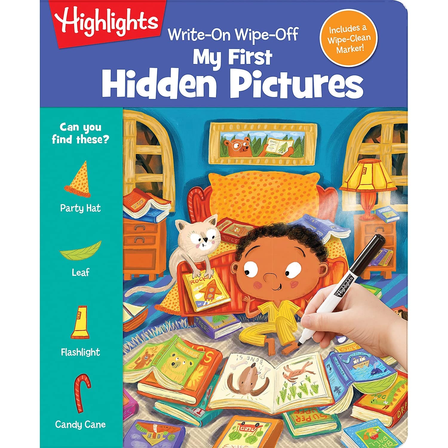 WriteOn WipeOff My First Hidden Pictures: Find Hidden Objects, Trace the ABCs and Wipe Clean, Dy Erase Activity Book for Kids ,Used