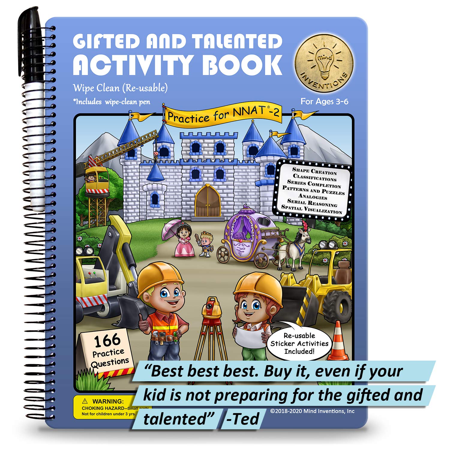 Gifted And Talented Test Prep: Activity Book For Children Ages 36 In Preschool Through Kindergarten; G&T Nnat2; Early Learning
