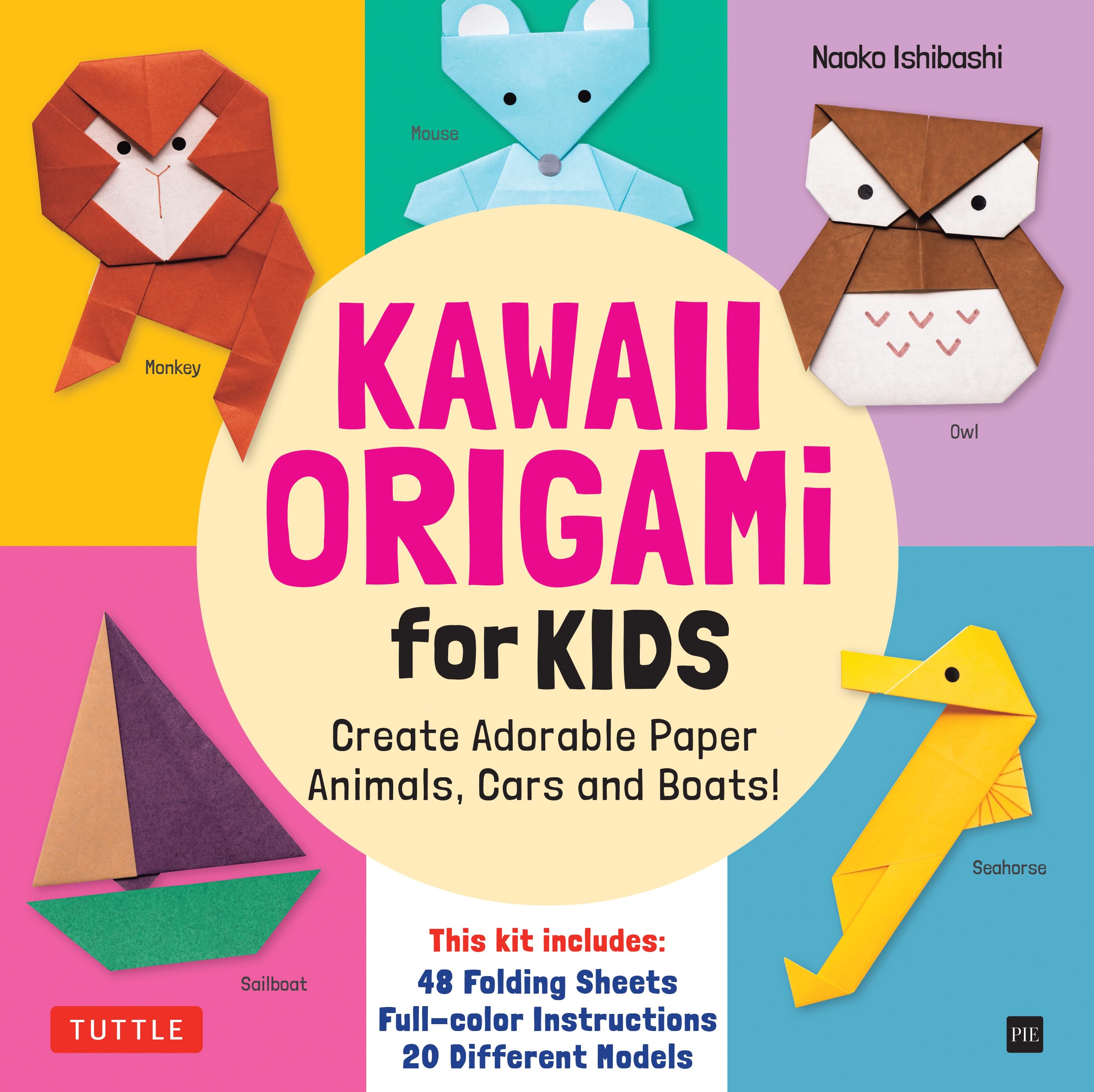 Kawaii Origami For Kids Kit: Create Adorable Paper Animals, Cars And Boats! (Includes 48 Folding Sheets And Fullcolor Instructi,Used