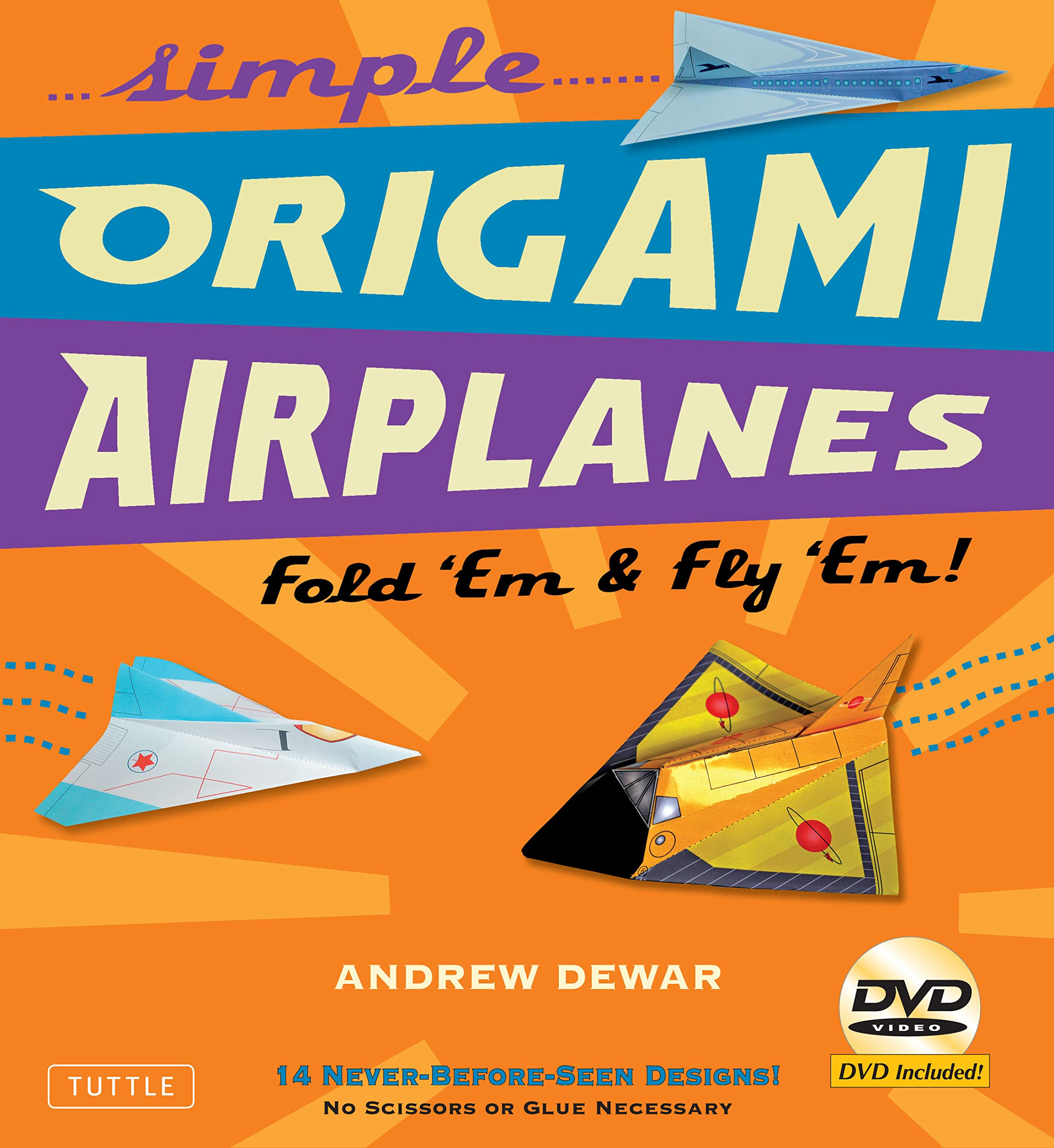 Simple Origami Airplanes: Fold 'Em & Fly 'Em! [Origami Book, 60 Papers, 16 Designs],Used