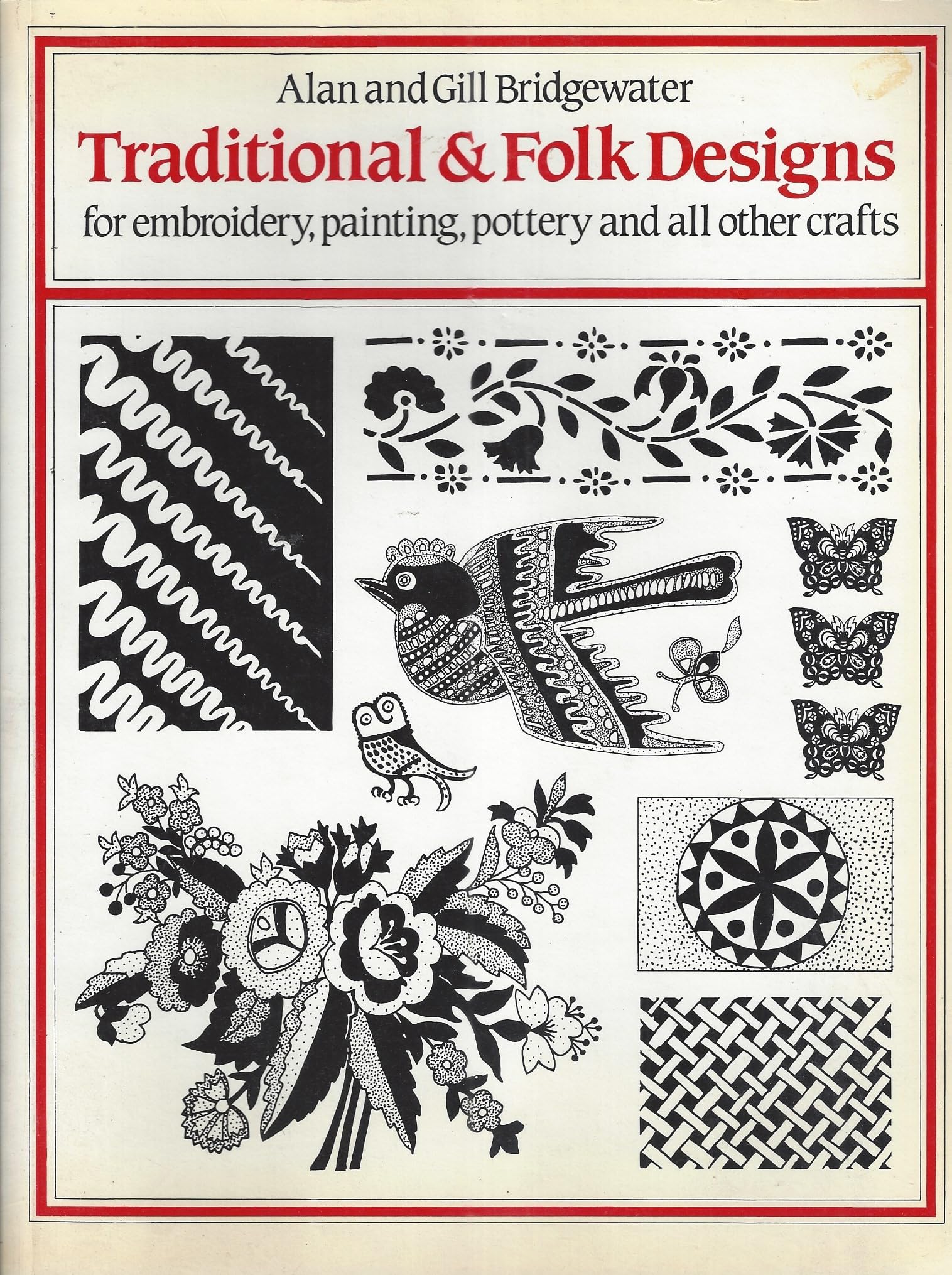 Traditional and Folk Designs for Embroidery, Painting, Pottery and All Other Crafts (Spanish and English Edition),New