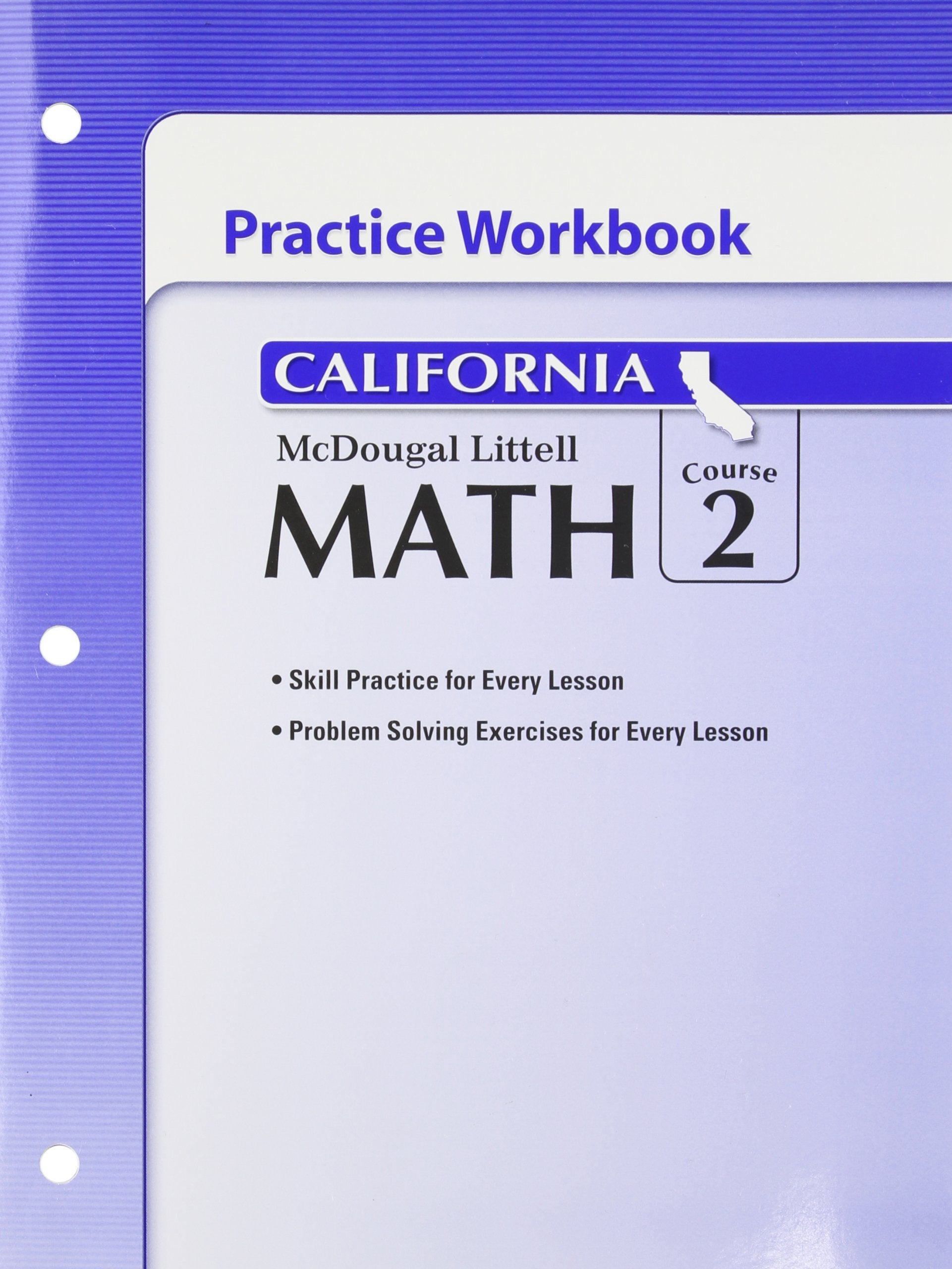 Math Course 2: California (Mcdougal Littell Middle School Math),Used