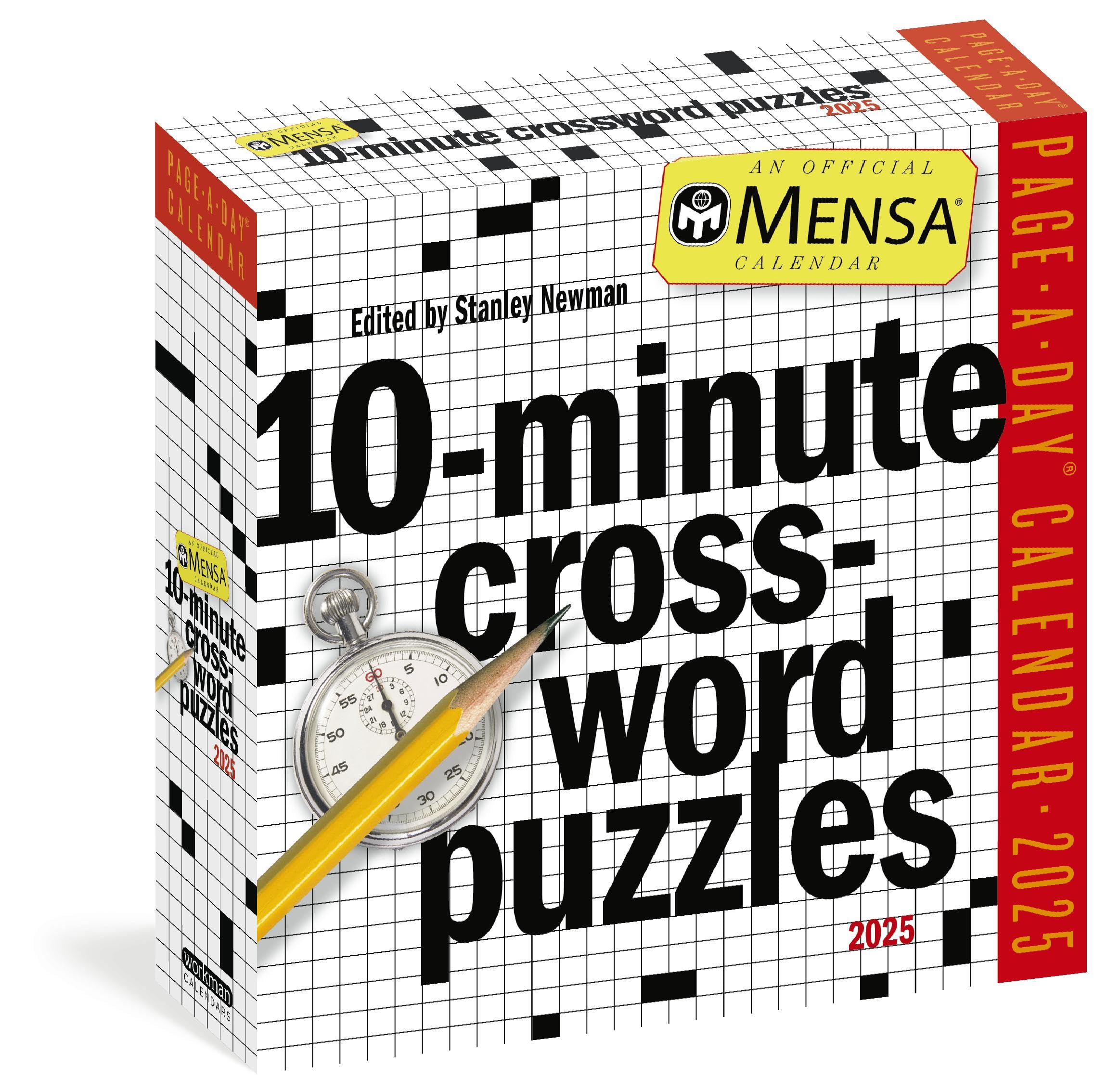 Mensa 10Minute Crossword Puzzles Pageaday Calendar 2025