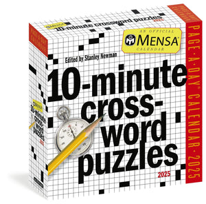 Mensa 10Minute Crossword Puzzles Pageaday Calendar 2025