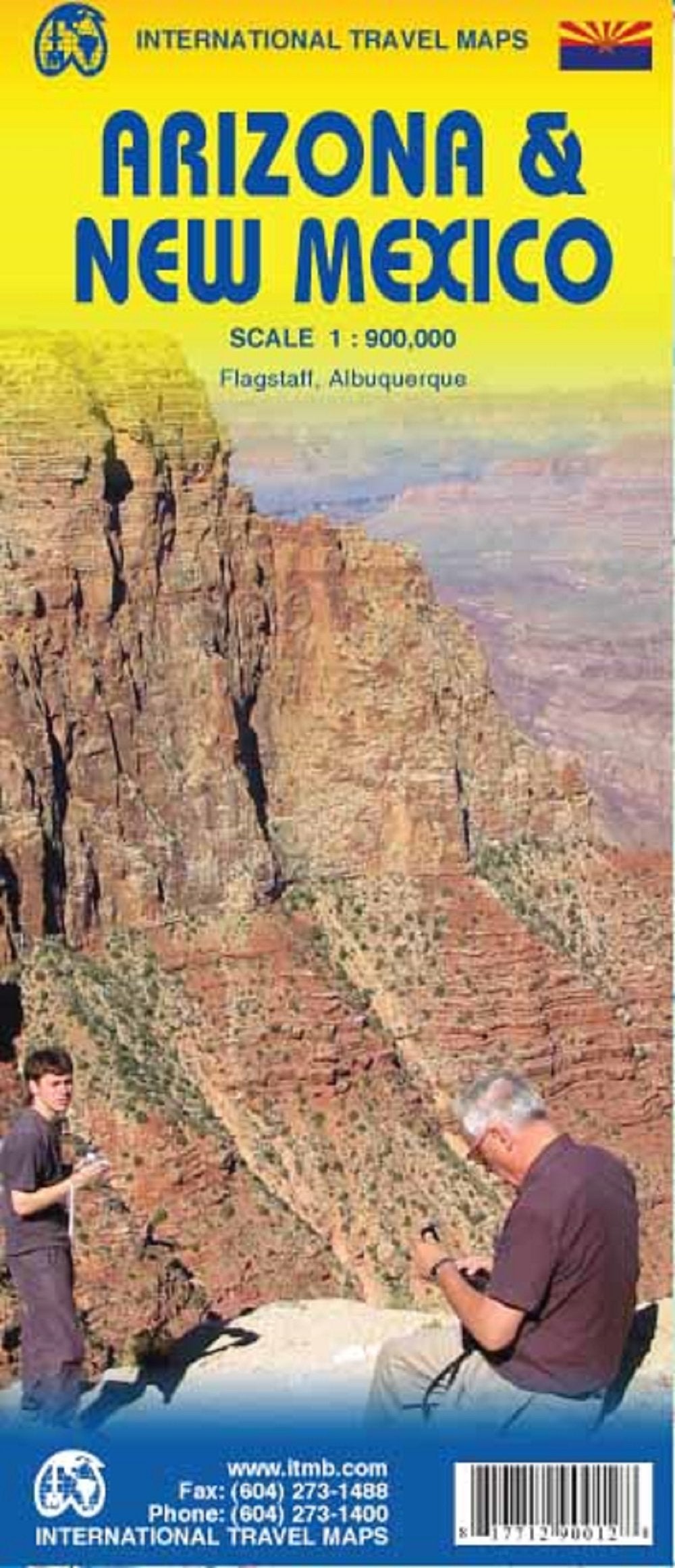 Arizona & New Mexico Travel Reference Map 1:900,000,Used