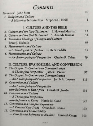 Down To Earth: Studies in Christianity and Culture : The Papers of the Lausanne Consultation on Gospel and Culture,Used