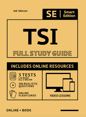 TSI Full Study Guide 2nd Edition: Complete Subject Review for the Texas Success Initiative Assessment with Video Lessons, 3 Full,Used