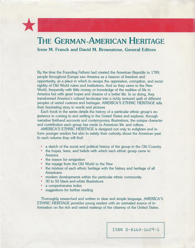 GermanAmerican Heritage (America's Ethnic Heritage),Used