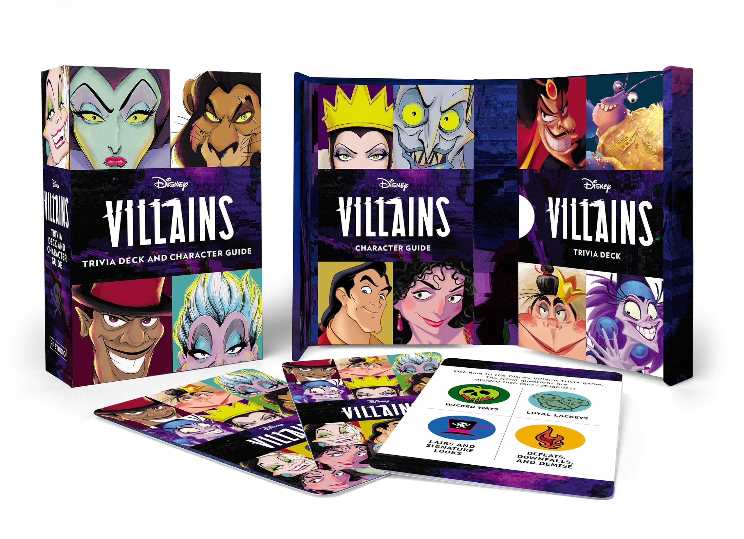 Disney Villains Trivia Deck and Character Guide,Used