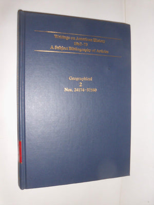 Writings on American History 196273: A Subject Bibliography of Articles,Used