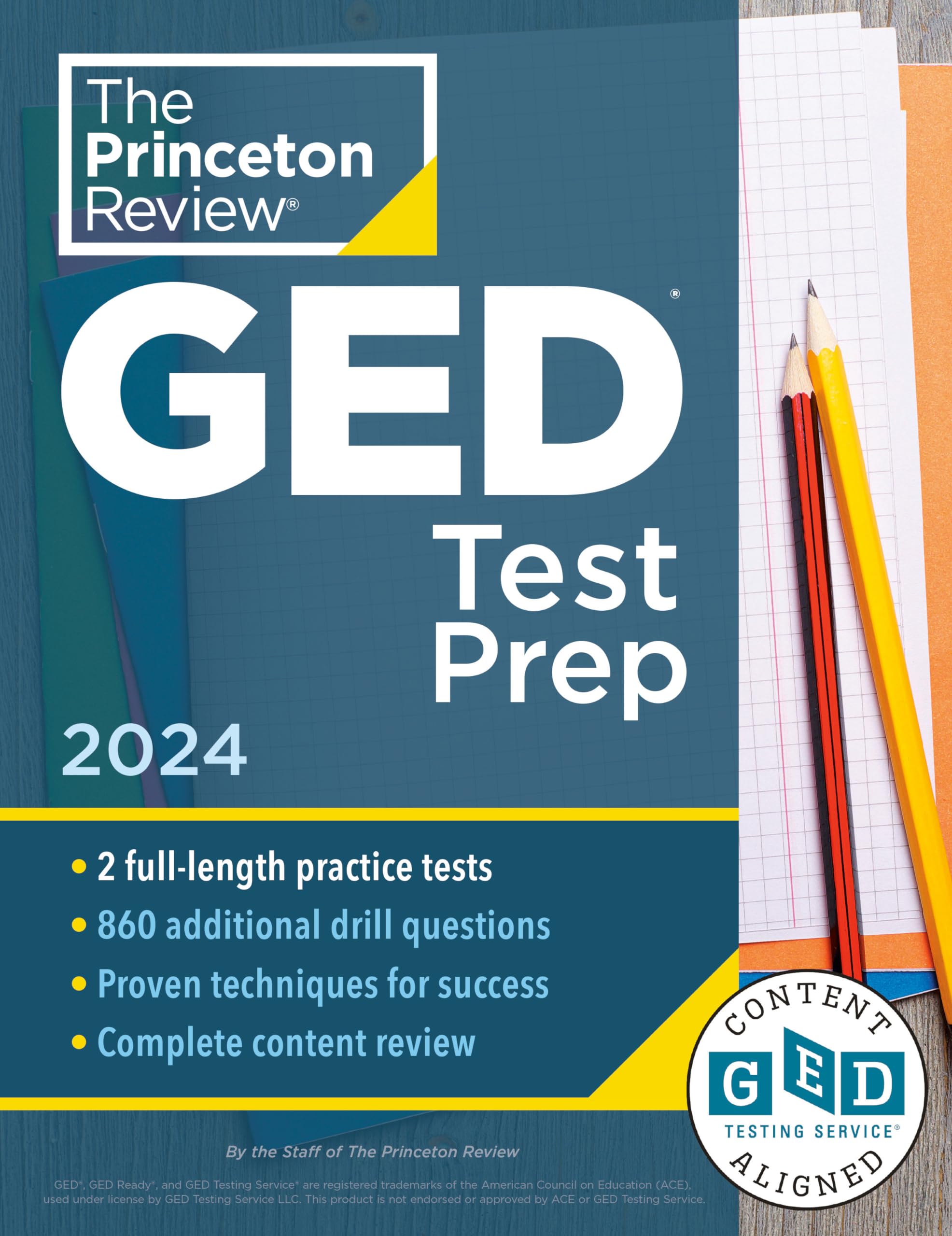 Princeton Review Ged Test Prep, 2024: 2 Practice Tests + Review & Techniques + Online Features (2024) (College Test Preparation),New