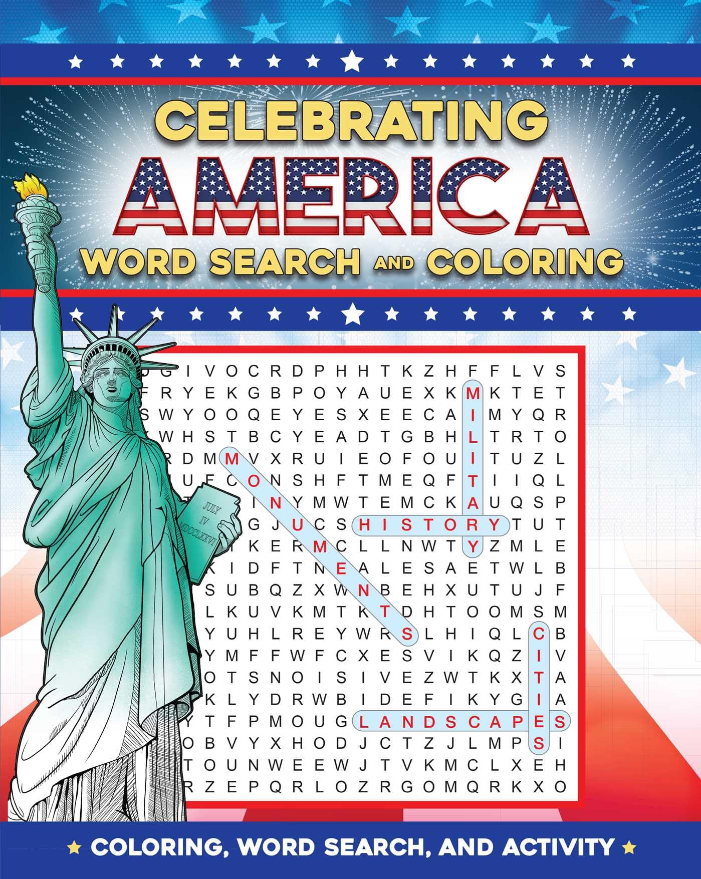 Celebrating America Word Search And Coloring (Coloring Book & Word Search)