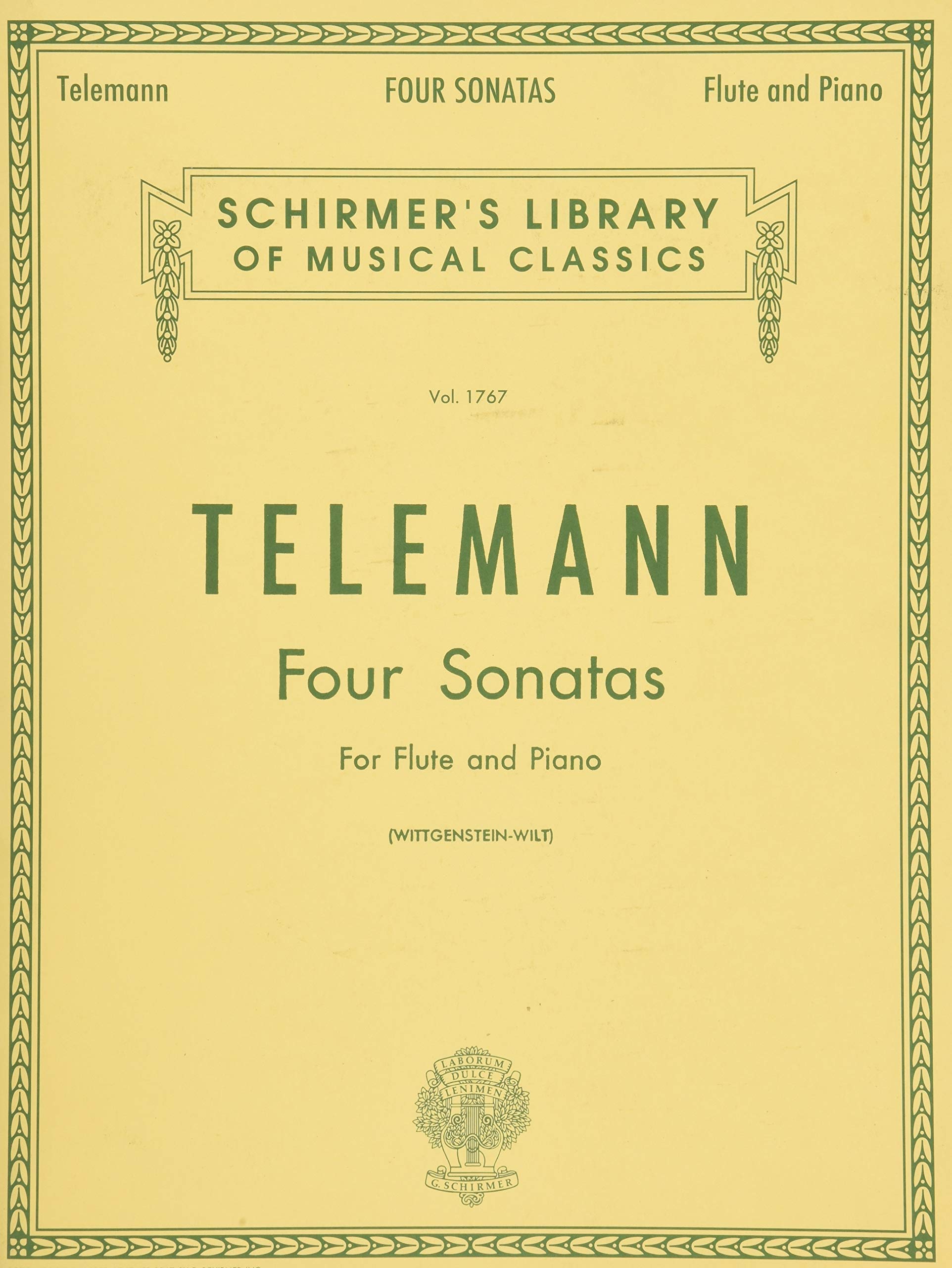 Four Sonatas For Flute and Piano, Vol. 1767,Used